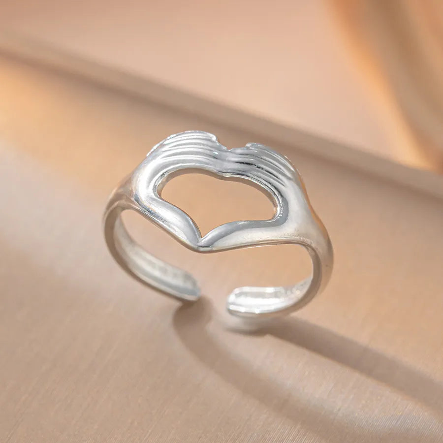 Adjustable Geometric Titanium Steel Ring K16 Steel Color Ring Adjustable