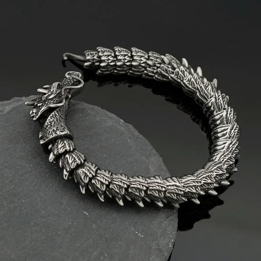 Men's Dragon Skull Titanium Steel Bracelet