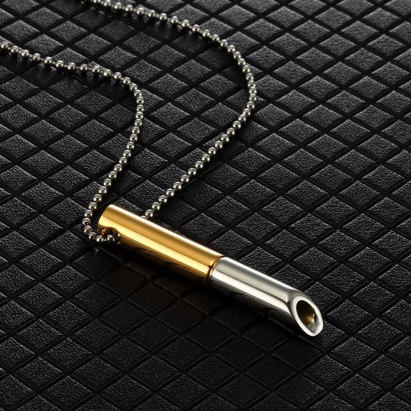Stainless Steel Breathwork Pendant Necklace