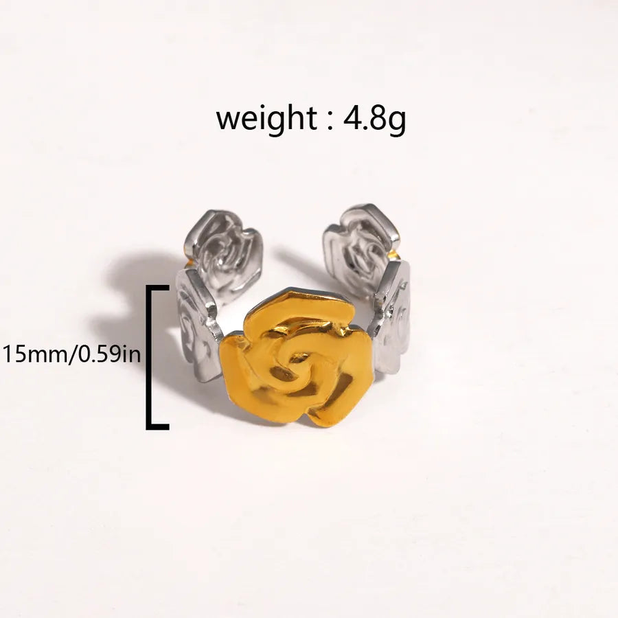 Unisex Adjustable Stainless Steel Leaf Ring Style 5