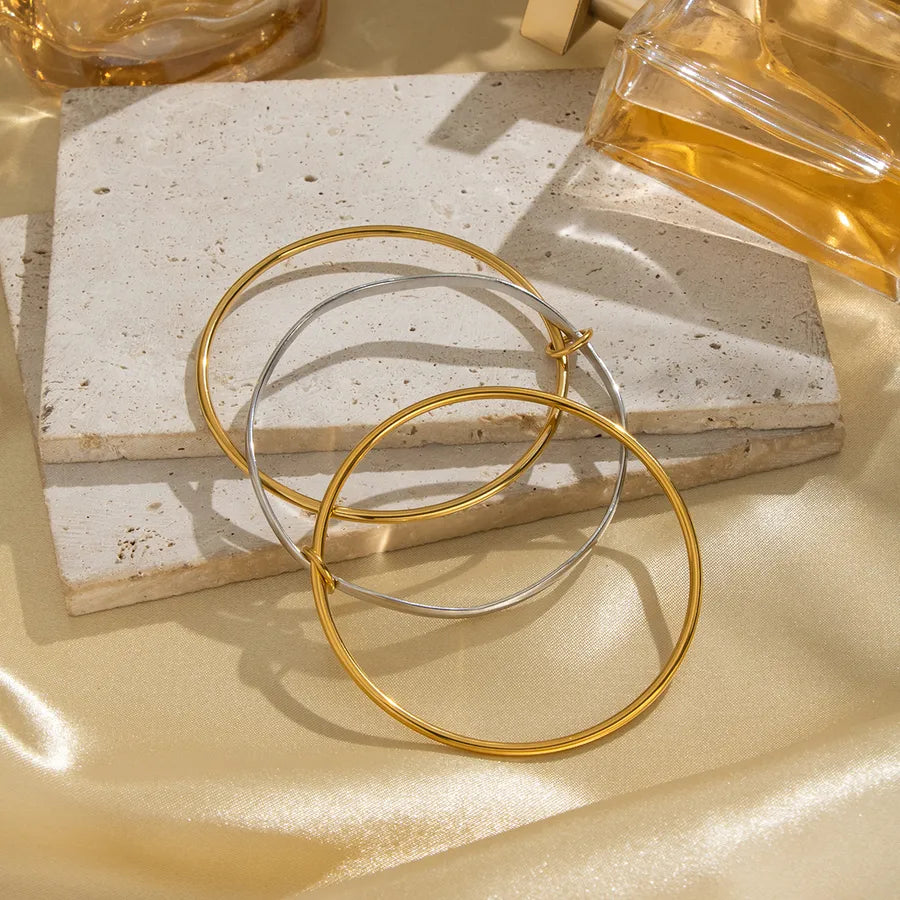 Gold & Silver Geometric Waterproof Bangle