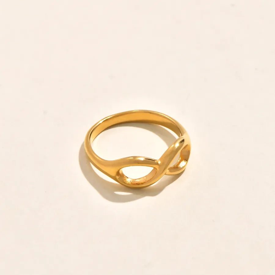 Gold Plated Shell & Bow Knot Stainless Steel Ring 5773001