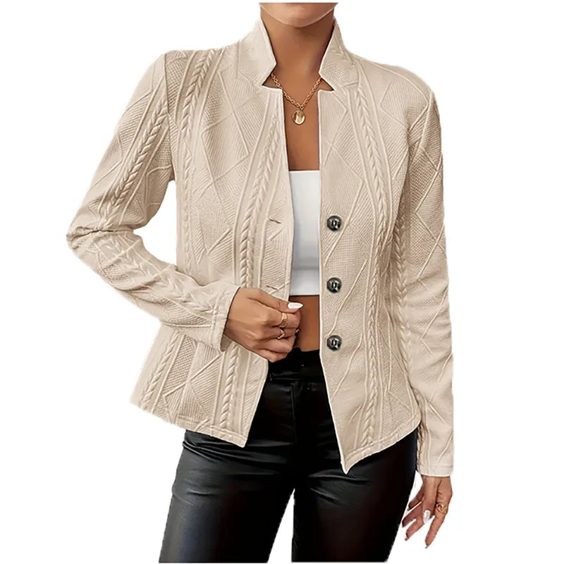 Women's Floral Slim Fit Blazer - Elegant Office Style