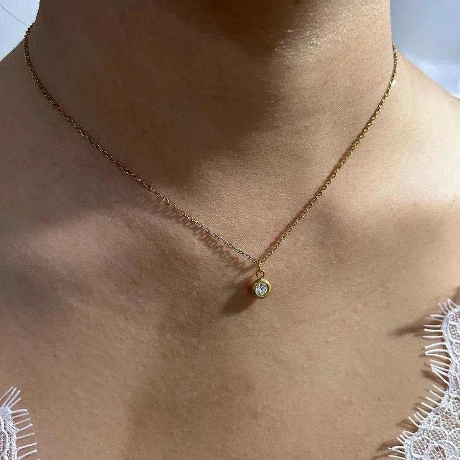 Gold Heart Pendant Necklace – Unisex Stainless Steel