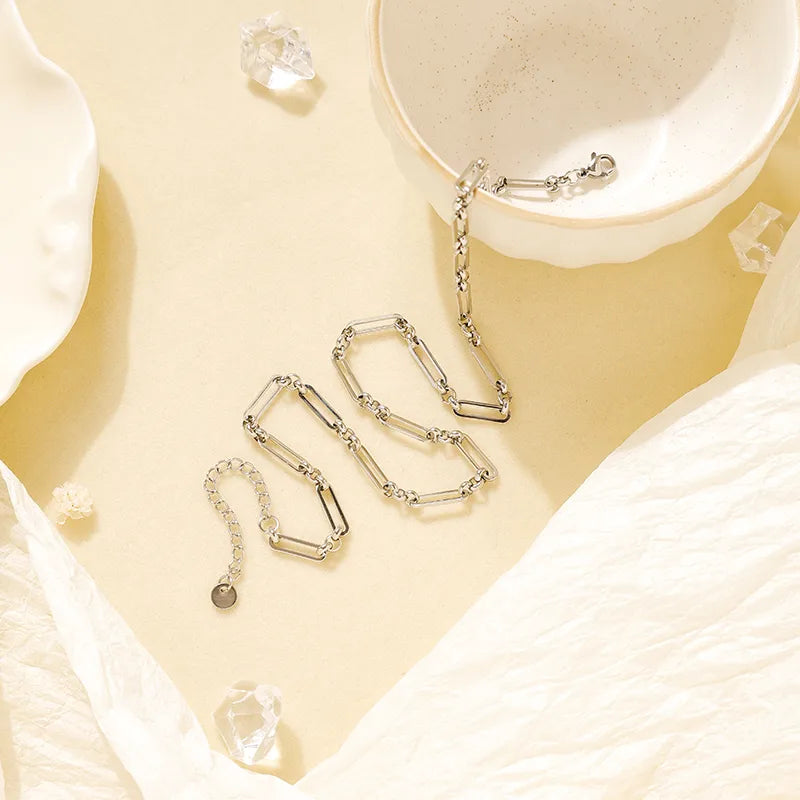 Unisex Gold & Steel Stainless Steel Chain Necklace