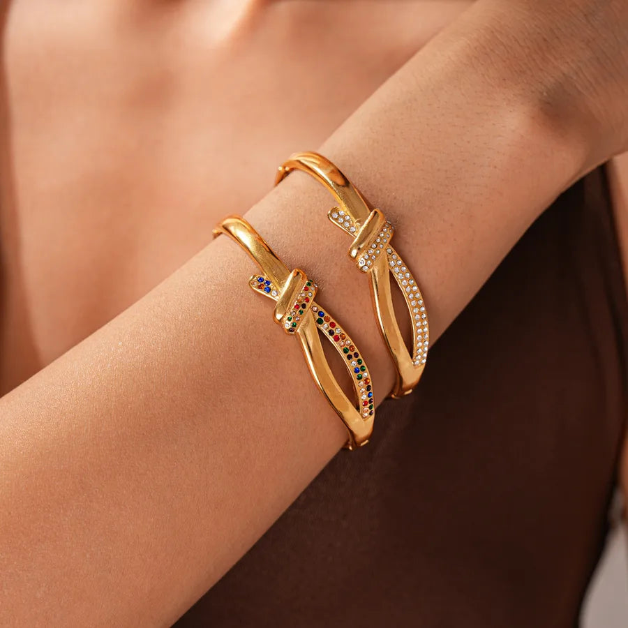 Butterfly Knot Diamond Stainless Steel Bracelet