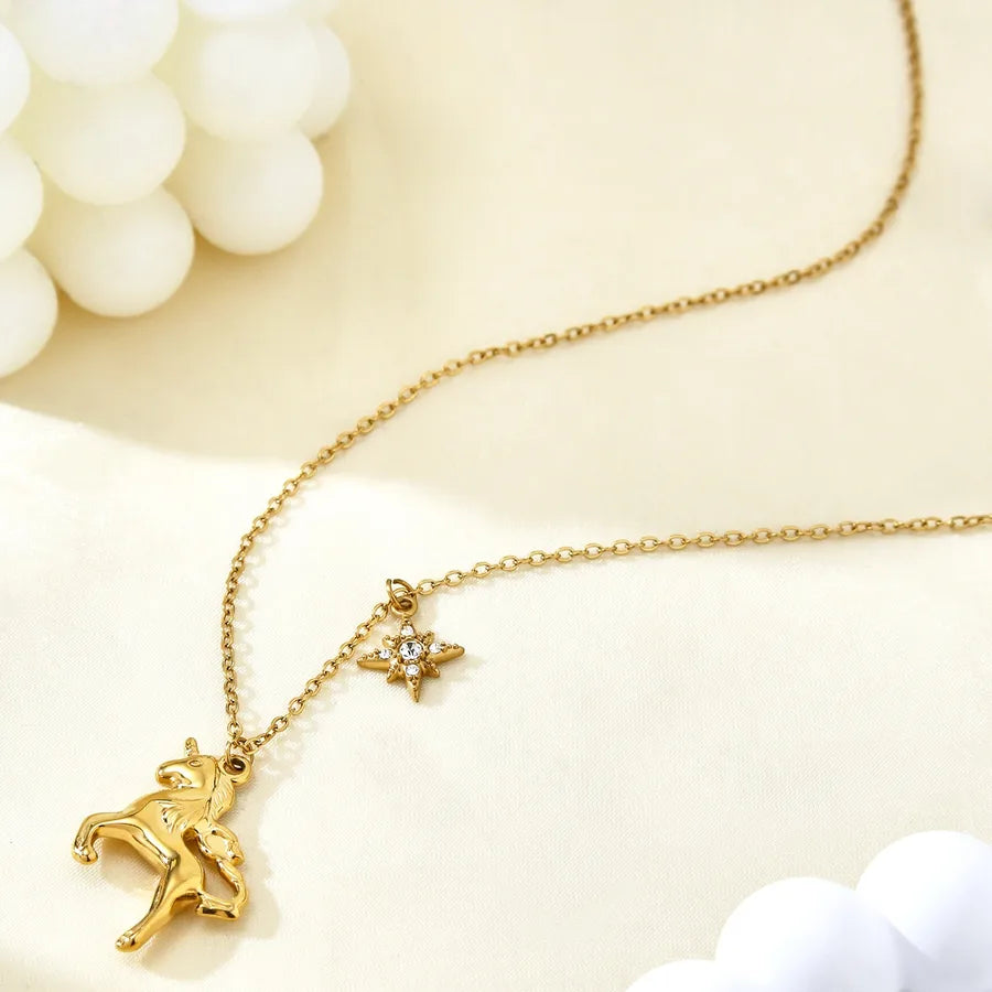 Elegant Gold-Plated Animal Pendant Necklace