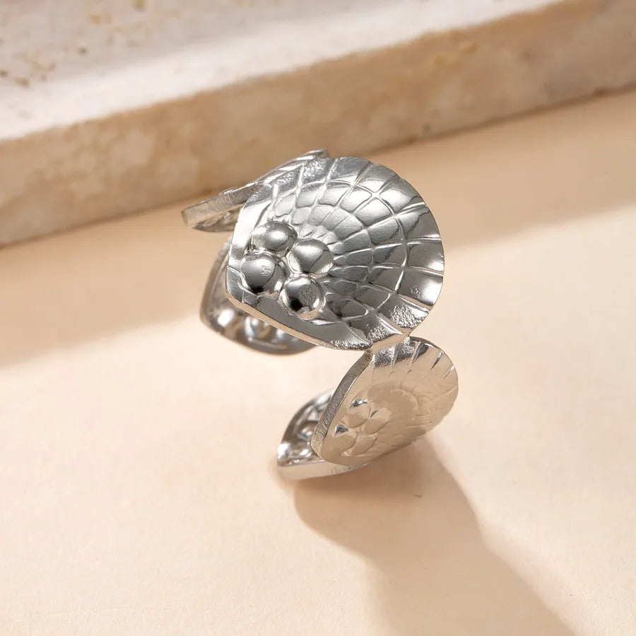 Geometric Stainless Steel Open Ring Average Size YYJZ325S