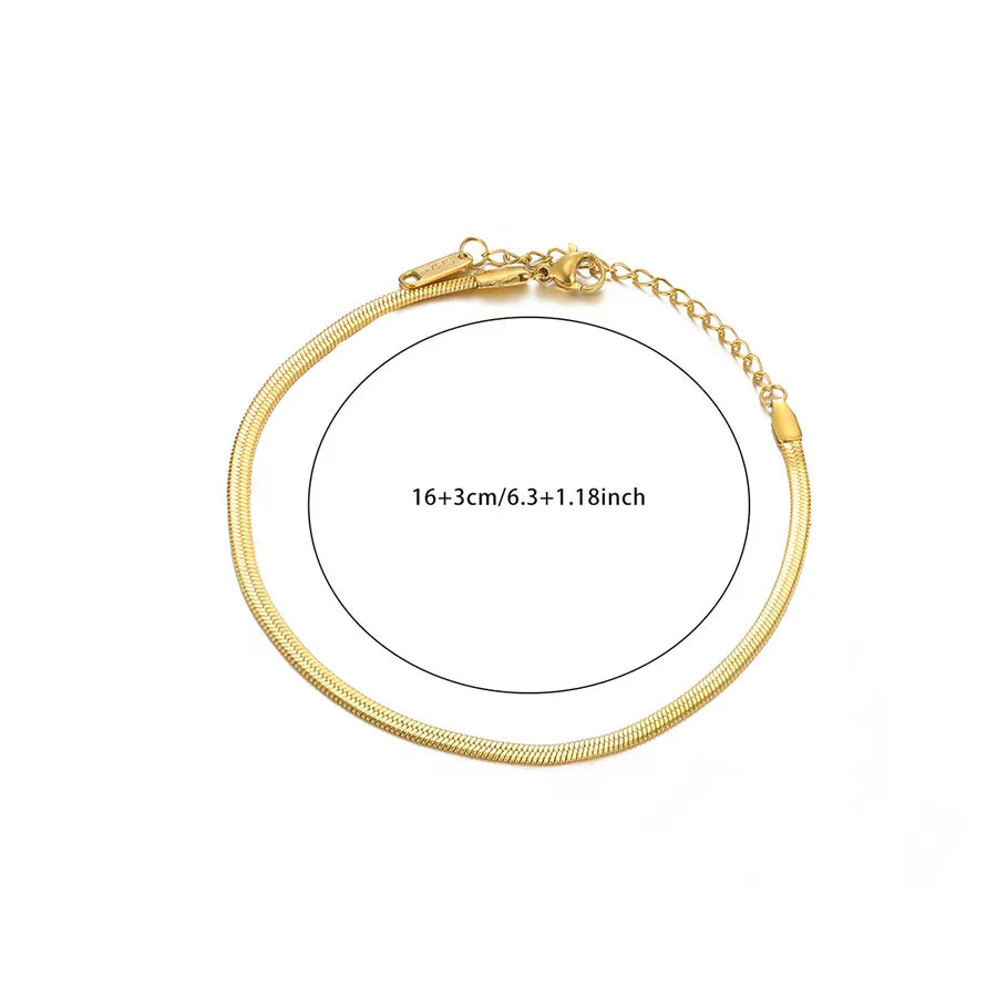 Gold Plated Figaro Chain Bracelet for Women G1800 18k
