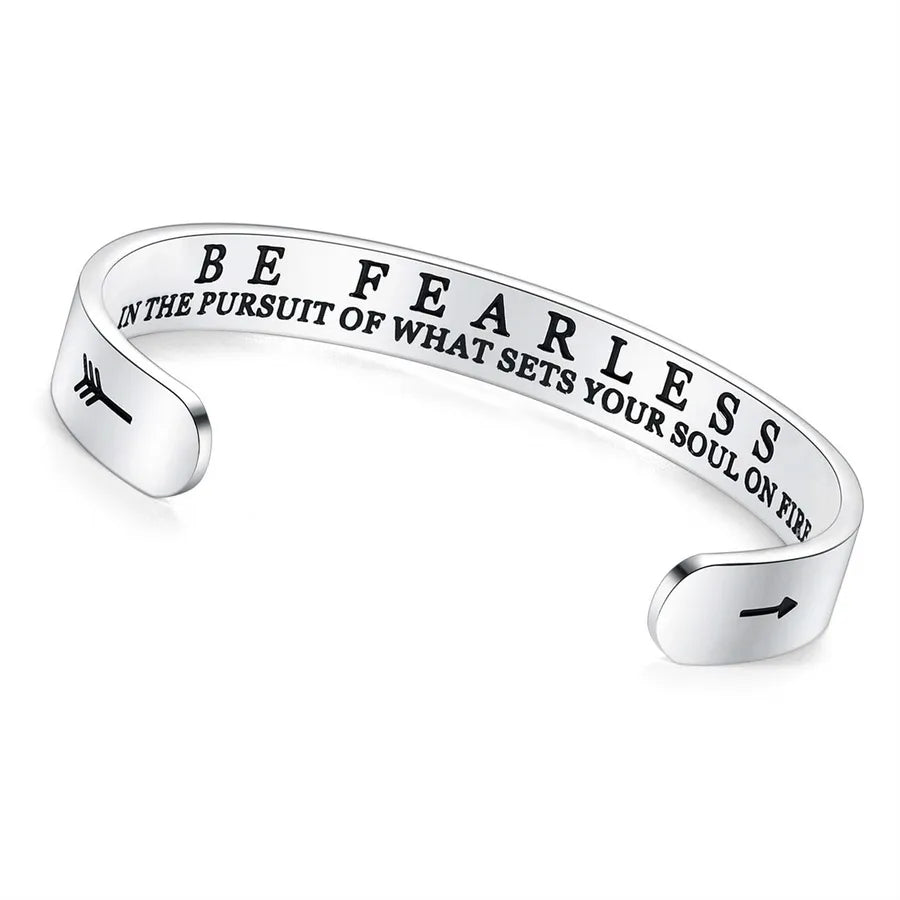 Retro Heart Stainless Steel Bangle 35-Graduation Gifts - Be Fearless
