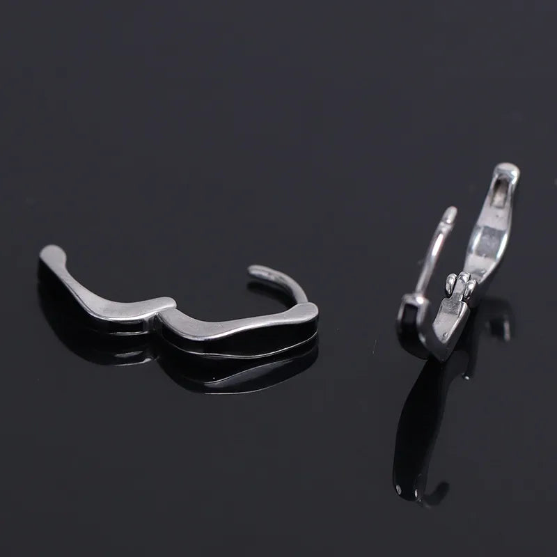 Men's Geometric Stainless Steel Stud Earrings