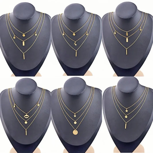 Gold Plated Stainless Steel Pendant Necklace
