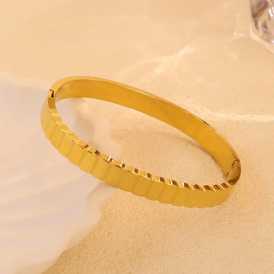 18K Gold Plated Star & Snake Stainless Steel Bracelet Average Size Gold Style 5