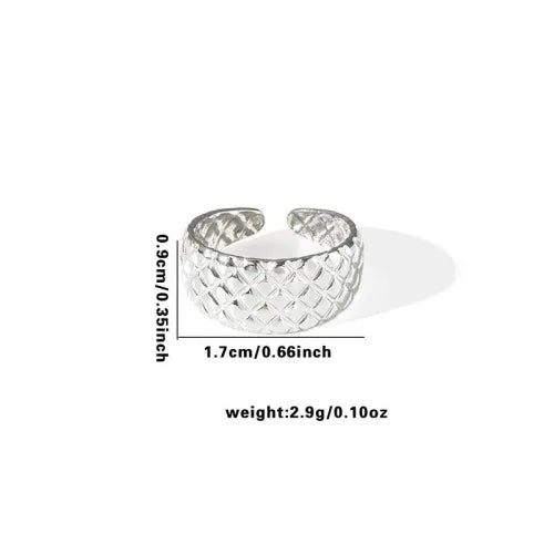 Titanium Steel Fish Tail Ring for Women Adjustable Opening TYR0413