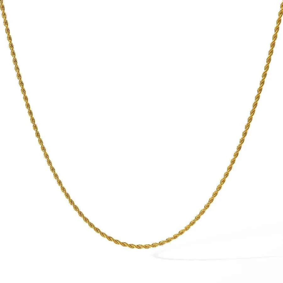 18K Gold Plated Stainless Steel Twist Necklace