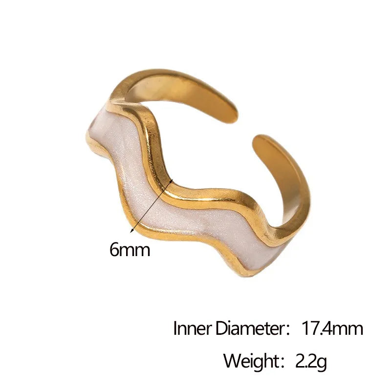 18K Gold Vintage Open Ring for Women