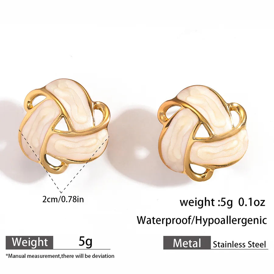 Gold Plated Titanium Steel Drop Earrings 3#