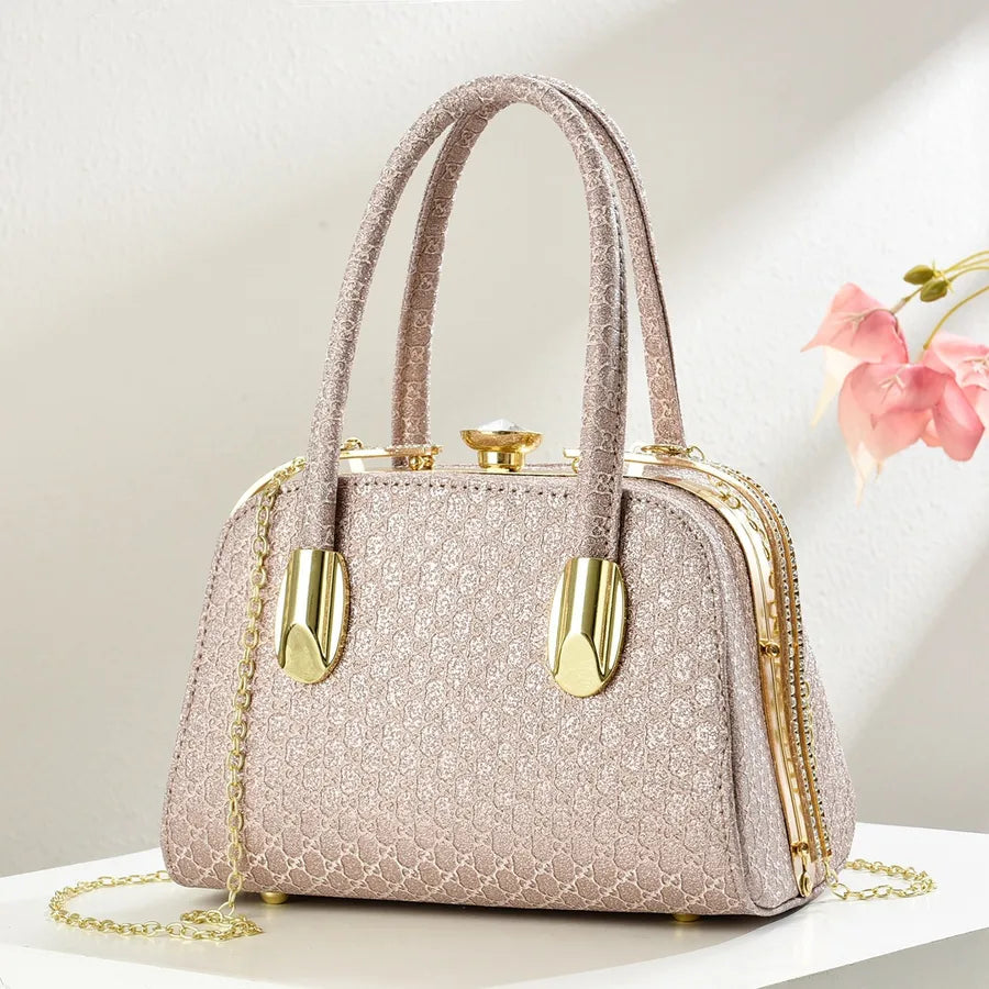 Diamond Pattern PU Evening Bag