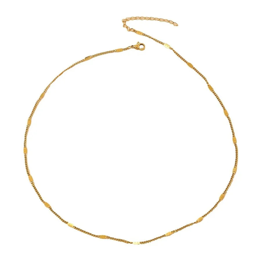 18K Gold Geometric Titanium Steel Necklace