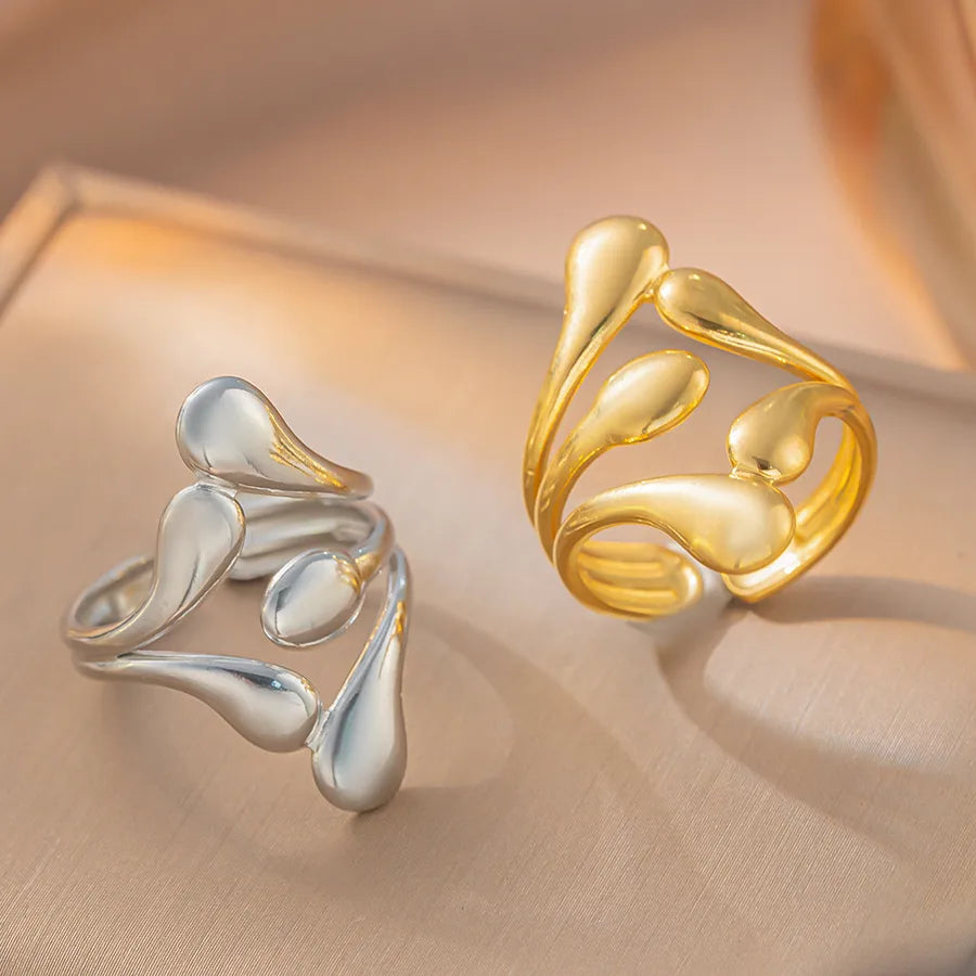 Adjustable Geometric Titanium Steel Ring