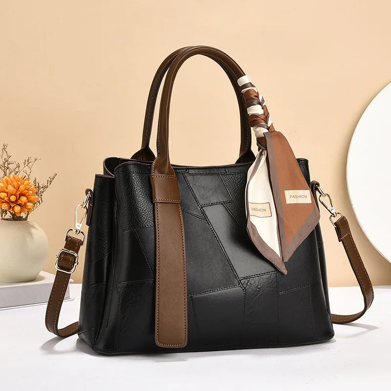Square PU Leather Shoulder Bag for Women