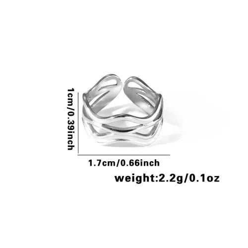 Titanium Steel Fish Tail Ring for Women