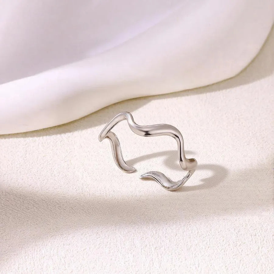 18K Gold Heart & Flower Stainless Steel Ring