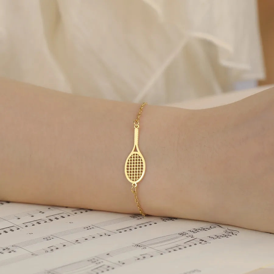 Stainless Steel Sports Pendant Bracelet