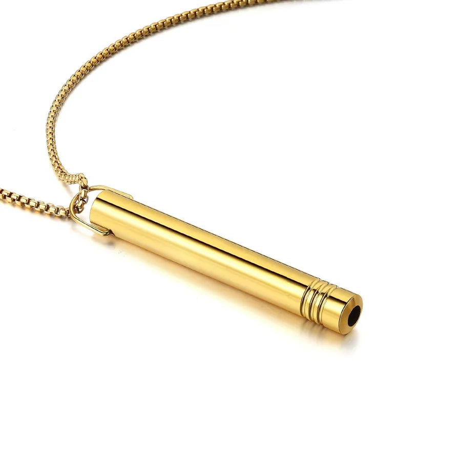 Stainless Steel Meditation Whistle Necklace