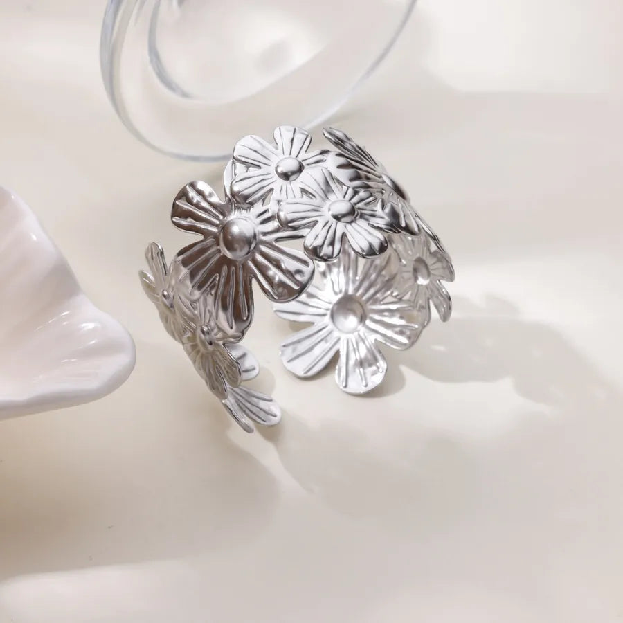 Blue Zircon Starfish Gold Plated Women's Bracelet