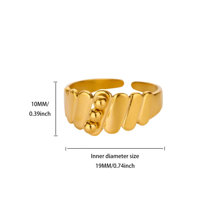 Elegant Geometric Open Ring in 18K Gold JZ8172G