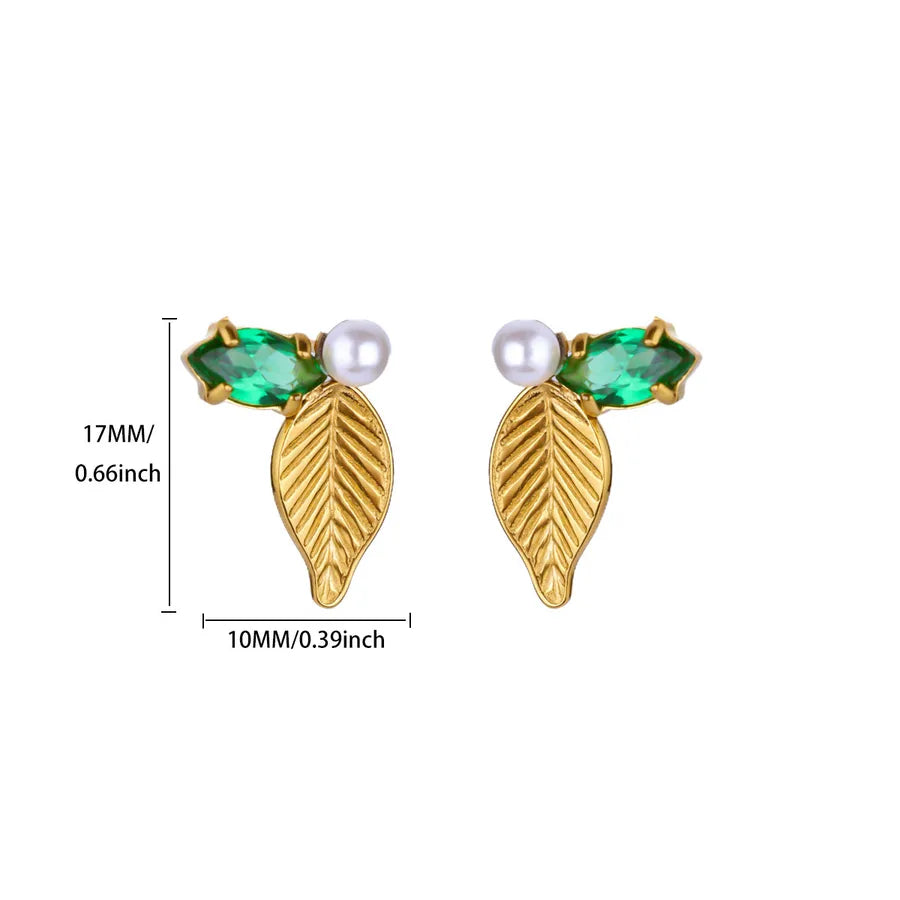 Gold Plated Leaf Ear Cuff Earrings for Women 6 18k