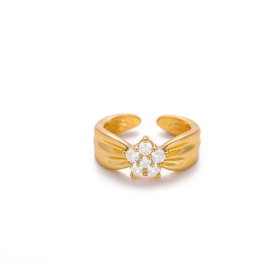 Elegant Heart-Shaped Zircon Ring for Women
