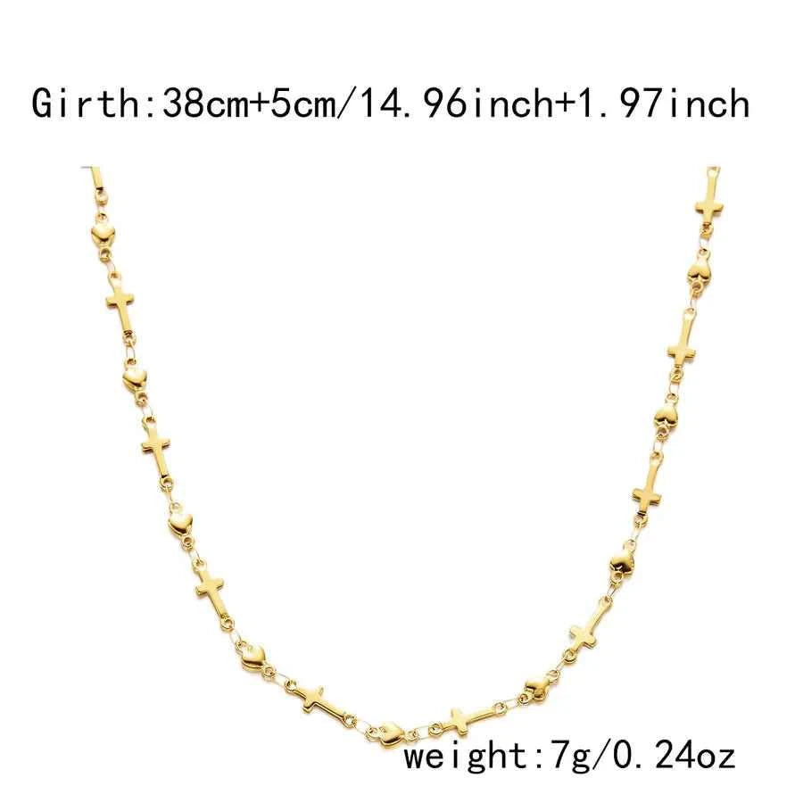 Stainless Steel Cross Pendant Bracelet Necklace