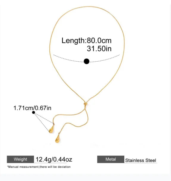 Gold Y-Chain Pendant Necklace – Minimalist Jewelry