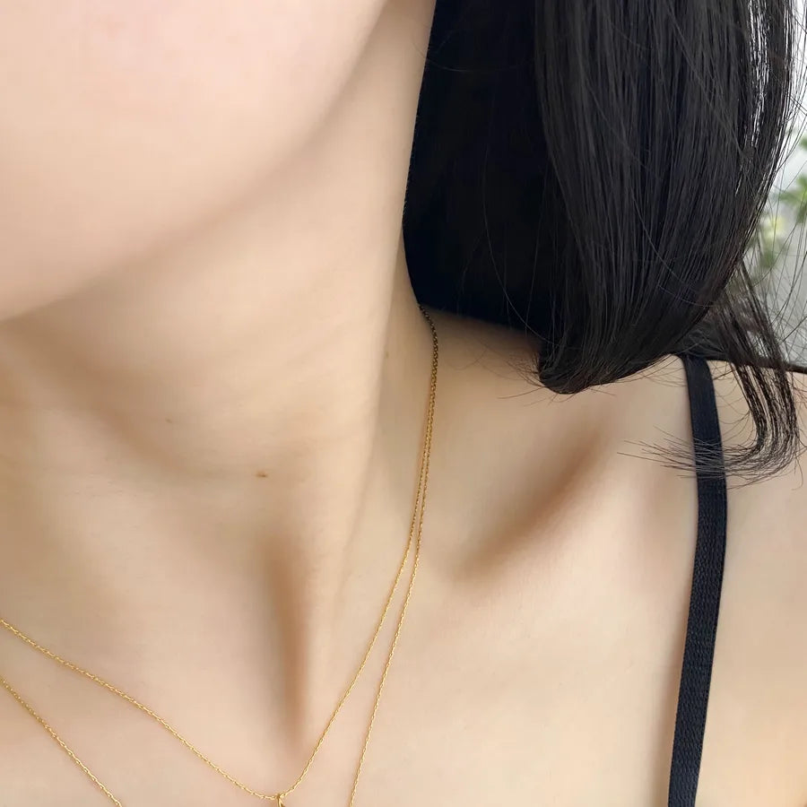 Minimalist Gold-Plated Titanium Necklace