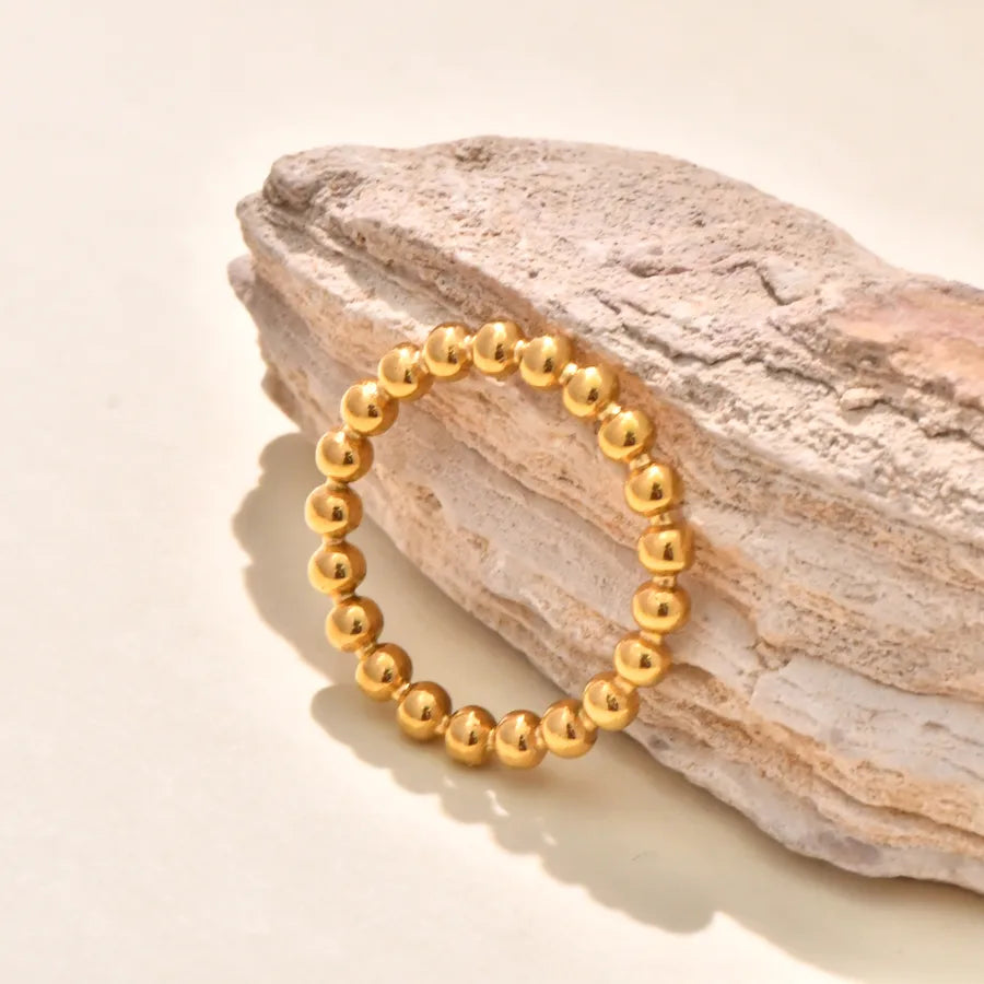 Gold Plated Geometric Wave Zirconia Ring Gold 3