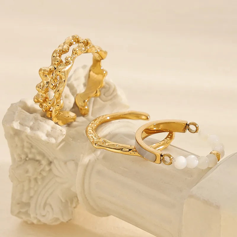 Elegant Irregular Shell Ring for Women