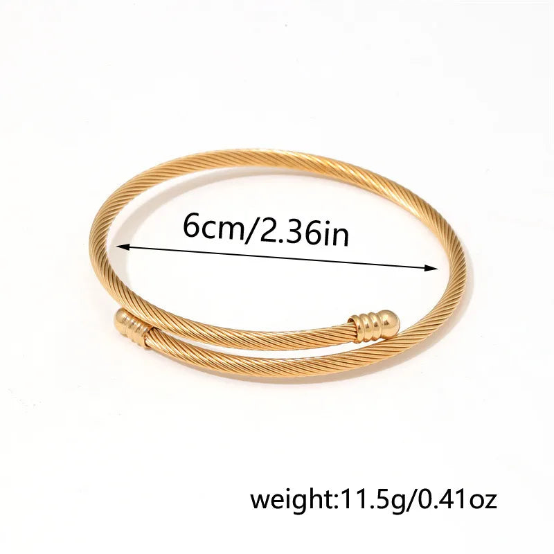 Stainless Steel Wire Rope Bracelet with Diamond Accent