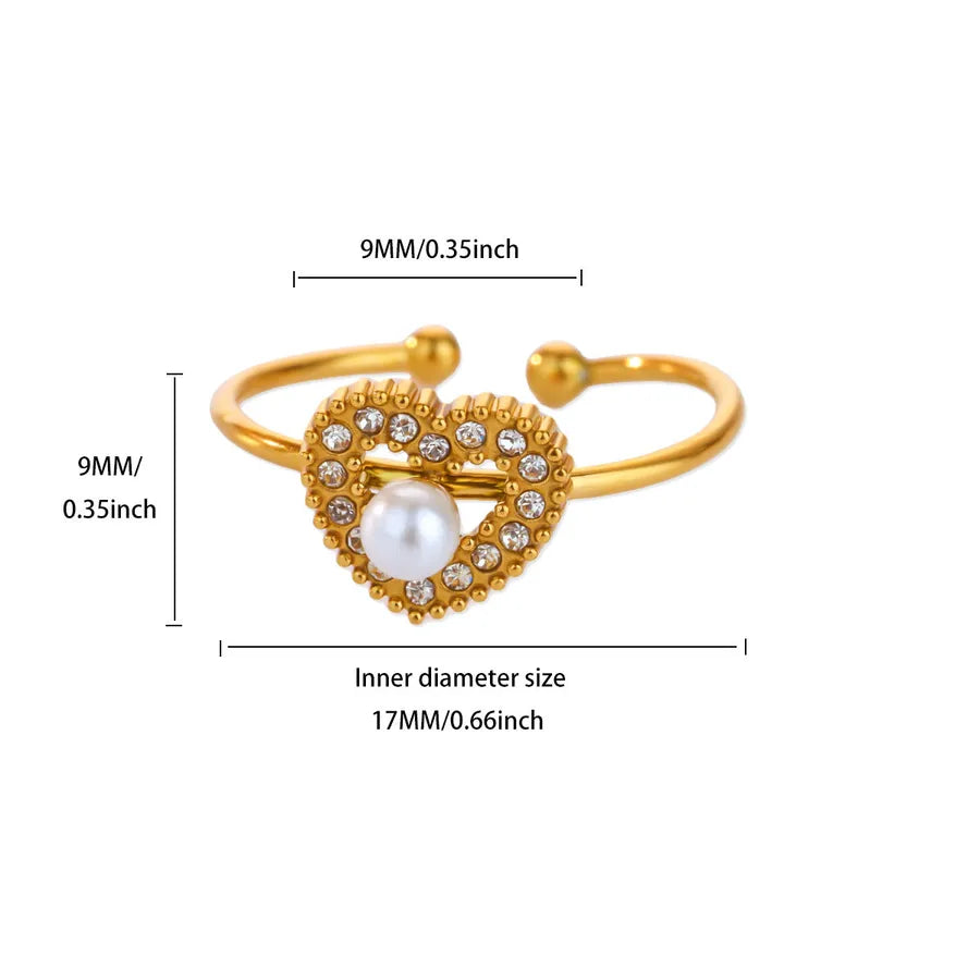 Boho Floral 18K Gold Open Ring for Women 6