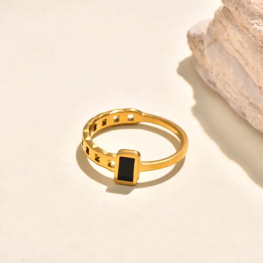 Gold Plated Asymmetric Heart & Wave Ring