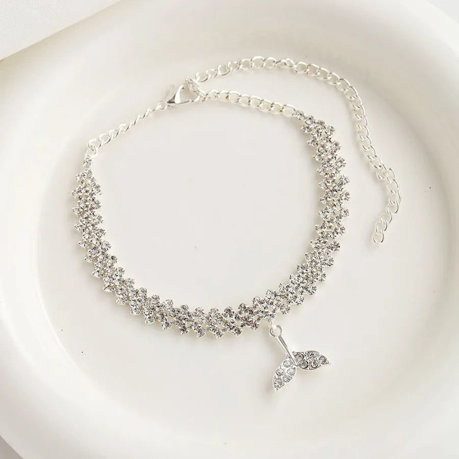 Women's Rhinestone Fish Tail Anklet