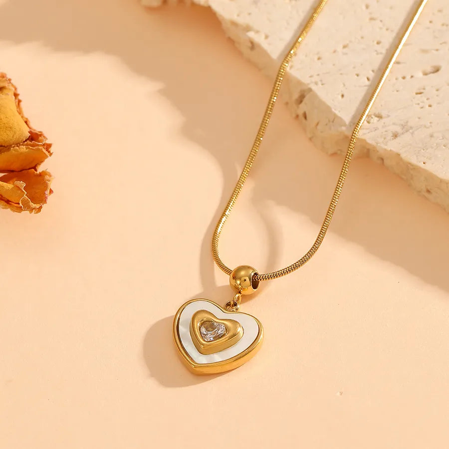18K Gold Plated Heart Pendant Necklace