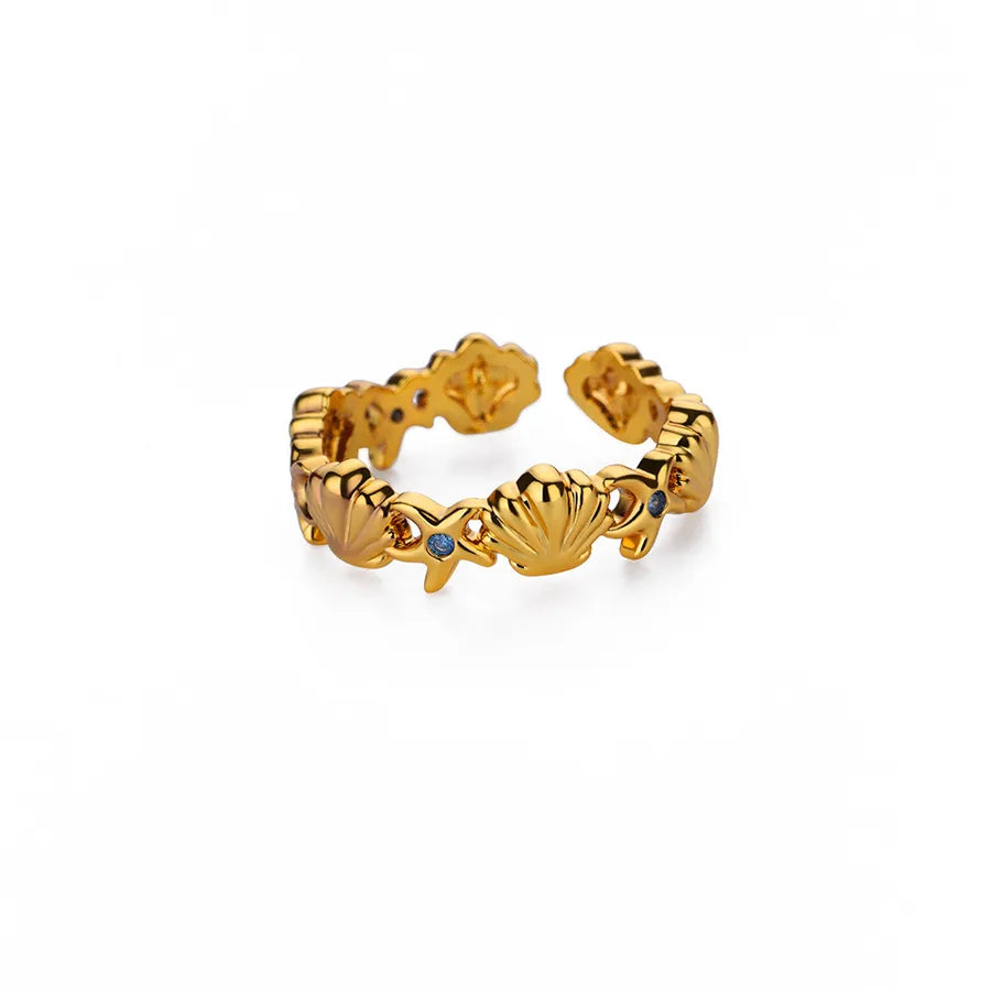 Gold Starfish Adjustable Ring – Stainless Steel 26