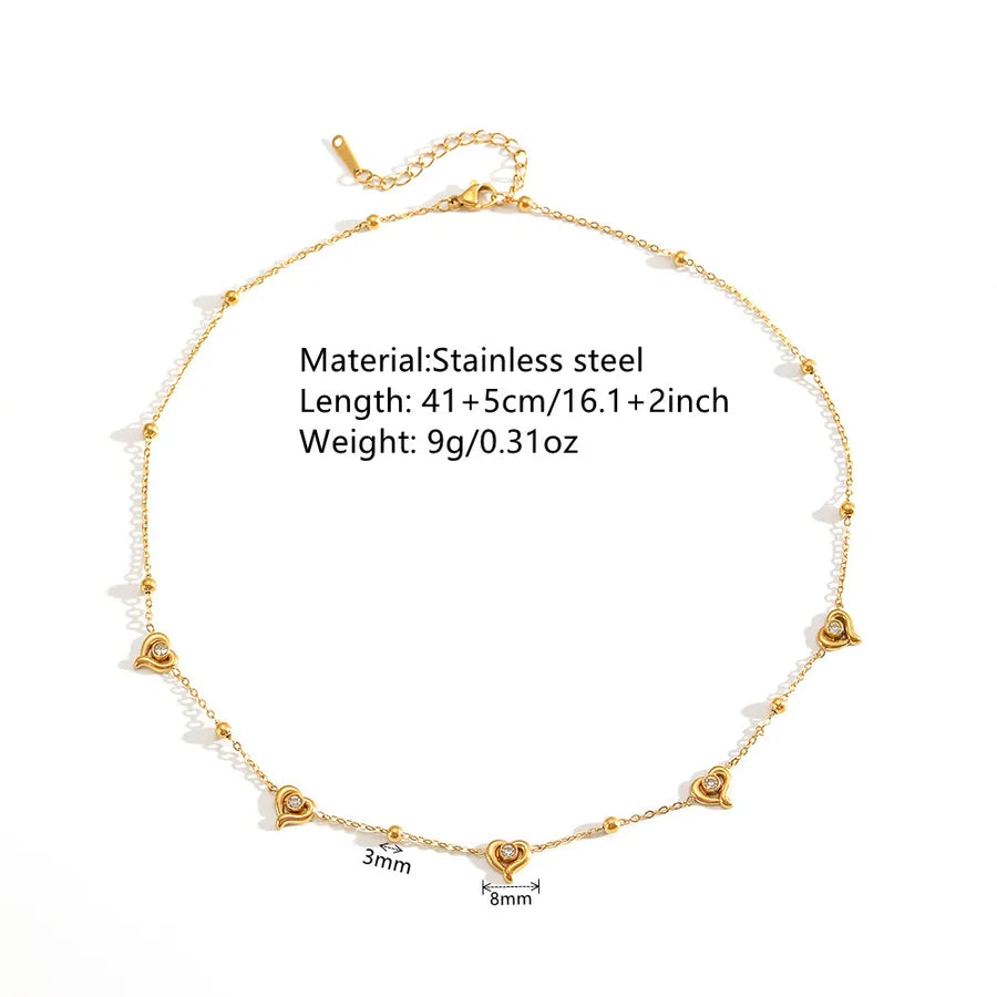 Gold Heart Pendant Necklace for Women