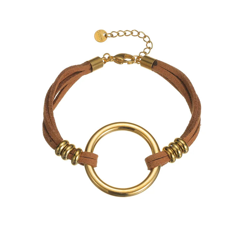 Geometric Velvet Rope Bracelet – 18K Gold Plated