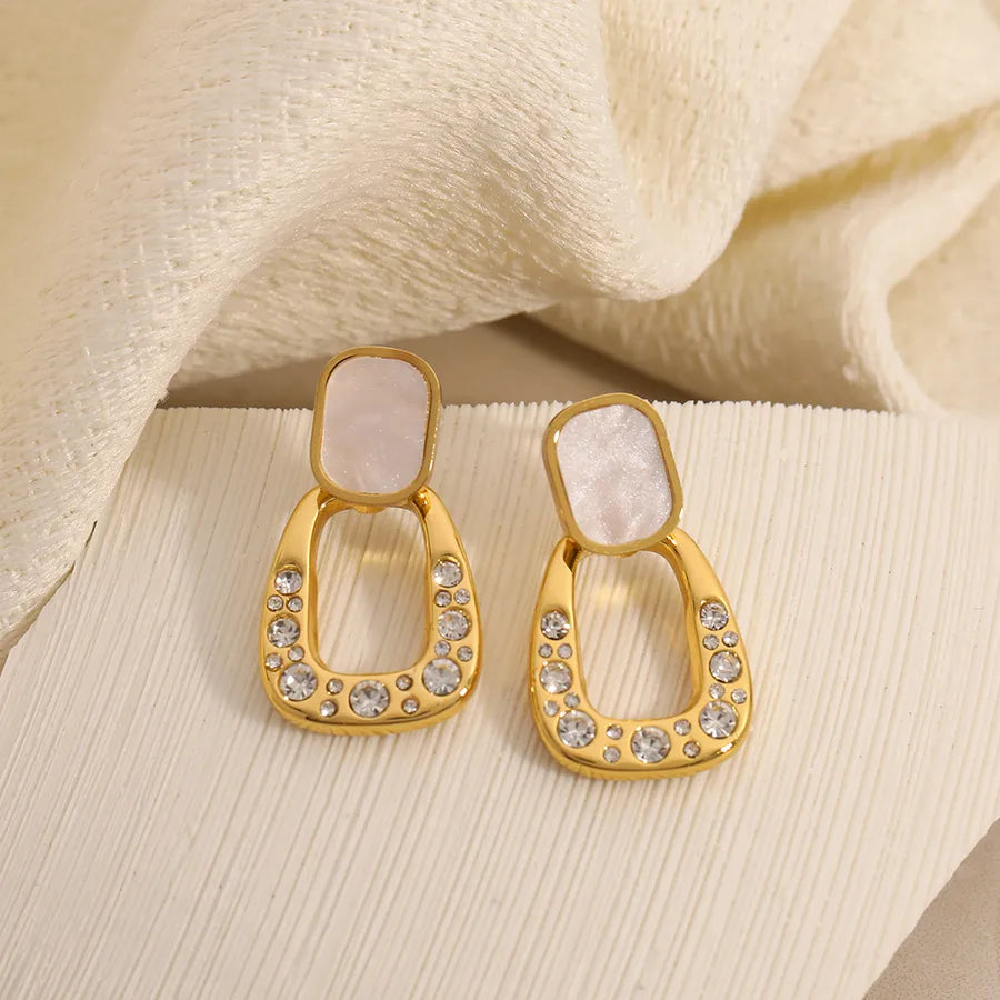 18K Gold Plated Starry U-Shaped Earrings