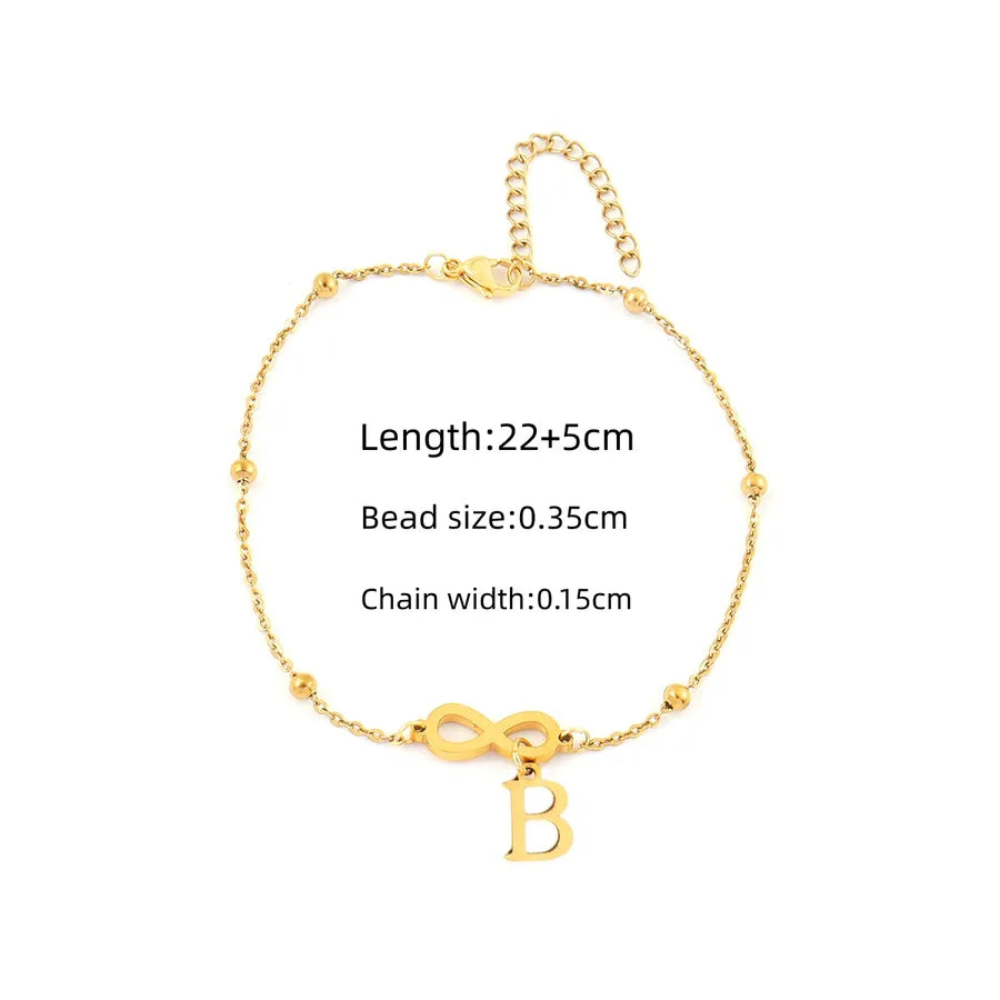 Gold Infinity Anklet – 18K Plated Stainless Steel Gold B