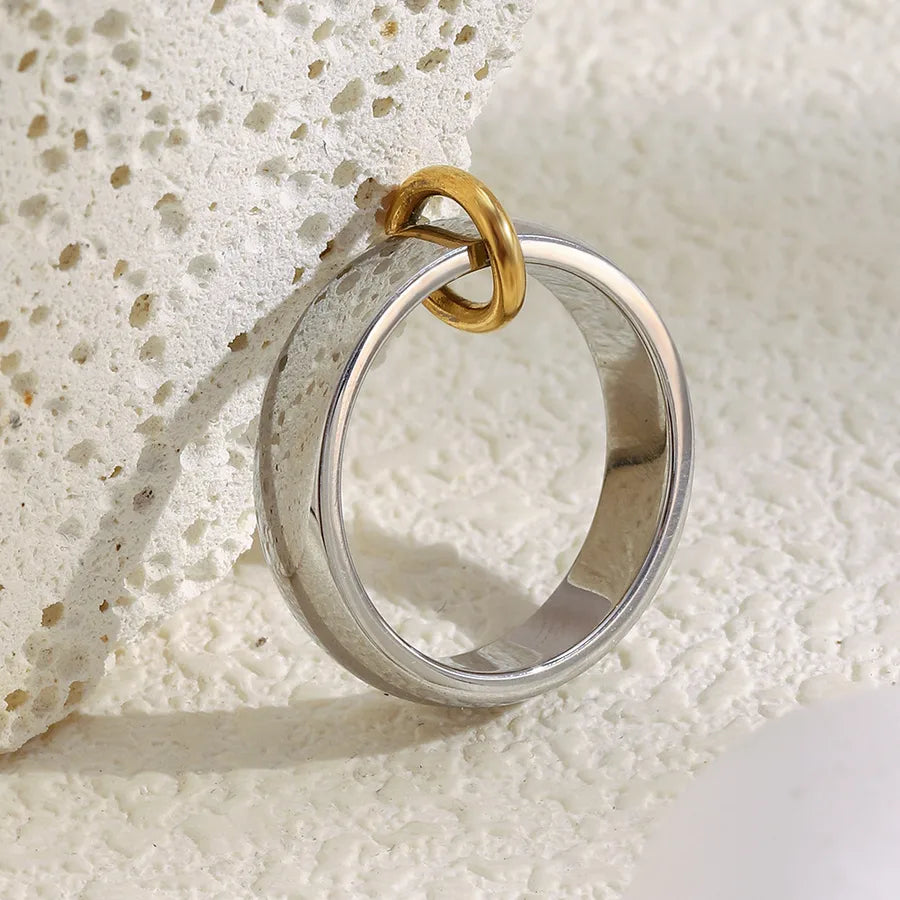 Minimalist 18K Gold Geometric Open Ring