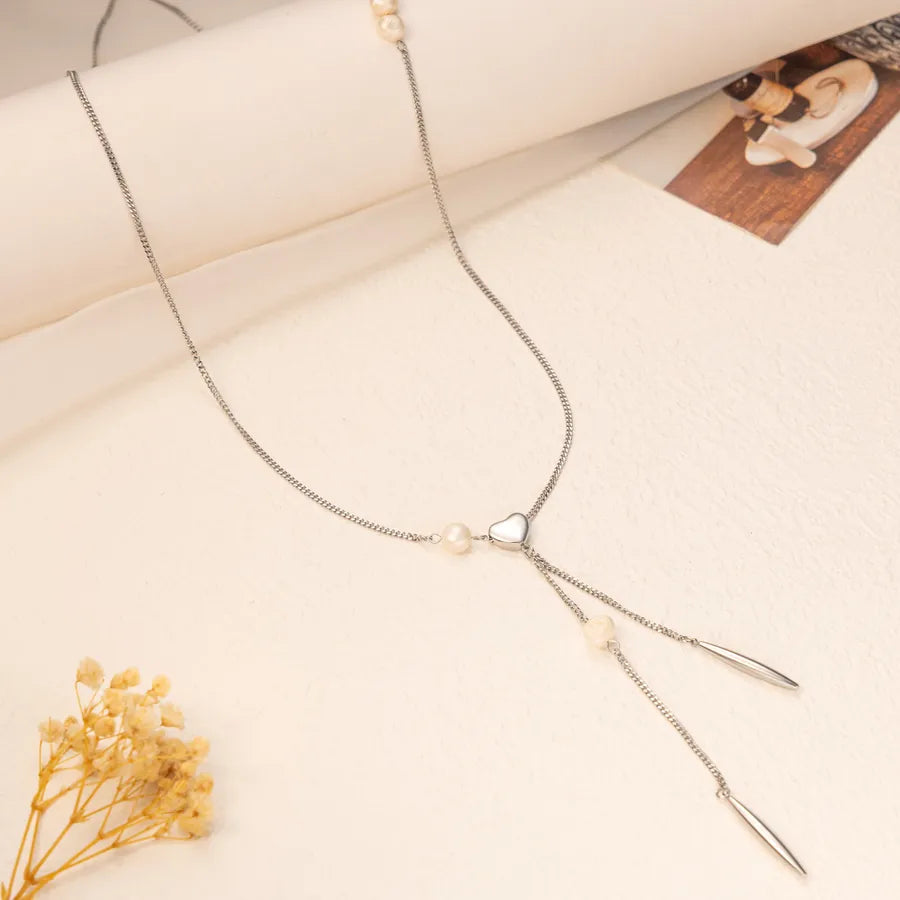 18K Gold Heart Necklace – Stainless Steel